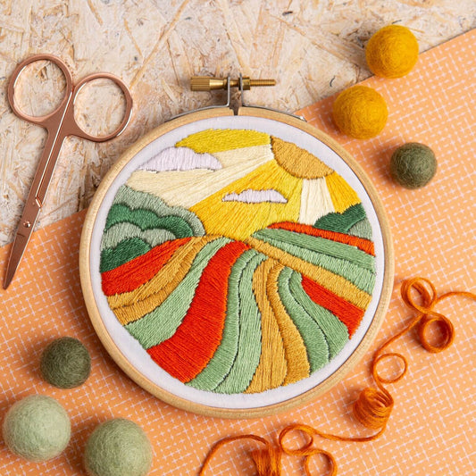 Kit de Bordado pequeño "Harvest Time" - Hawthorn Handmade