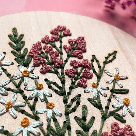 Kit de bordado en madera Ramo de Flores - Kneckes & Compagnie 2