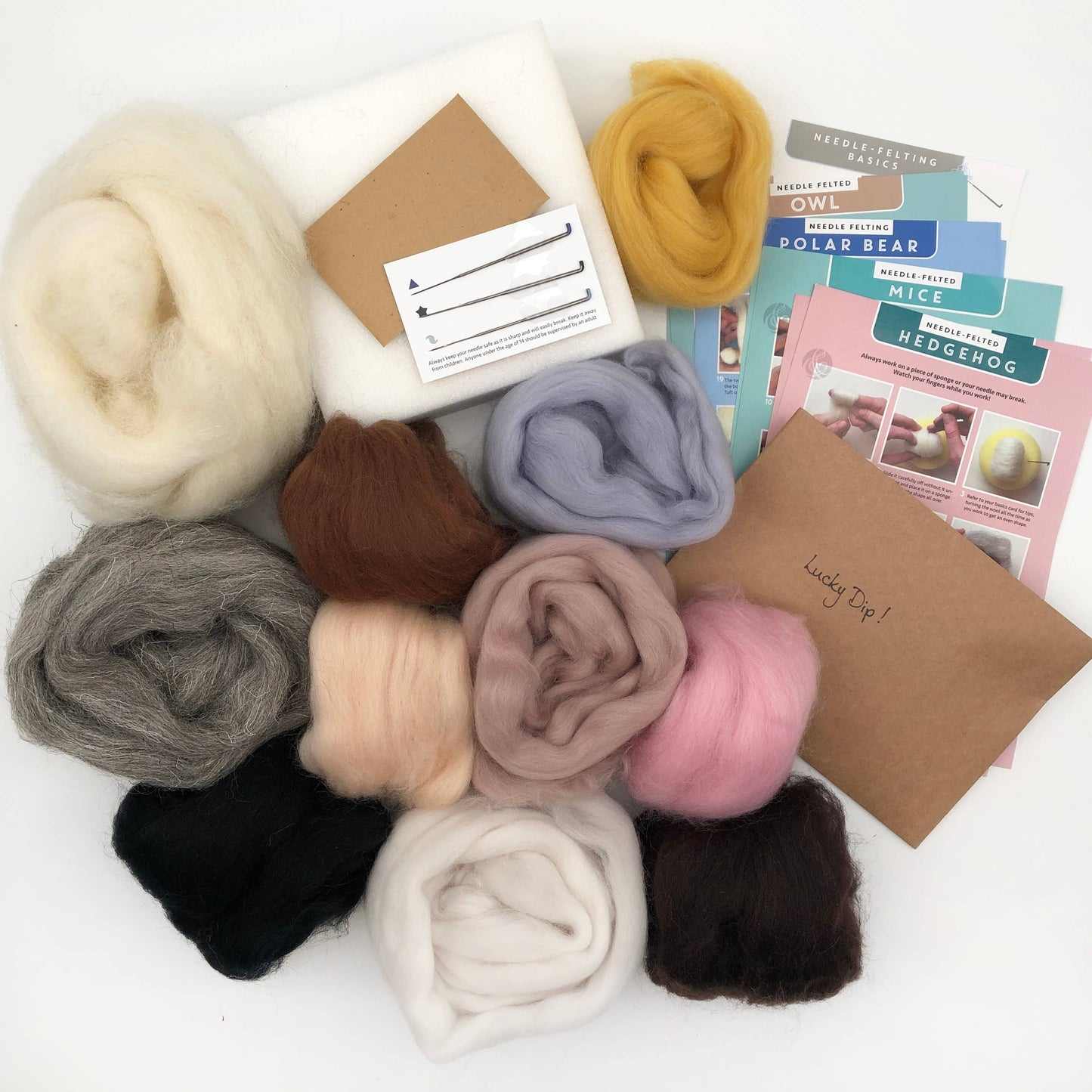 Kit de fieltro con aguja "Animales" - Bergin & Bath