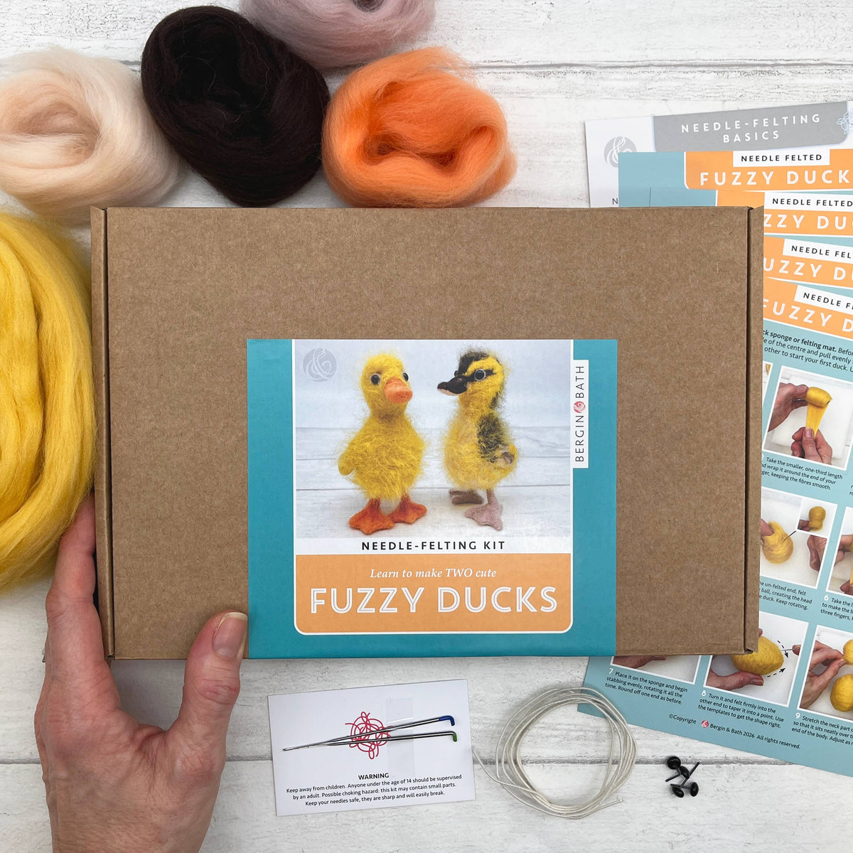 Kit de fieltro con aguja "Patitos" - Bergin & Bath