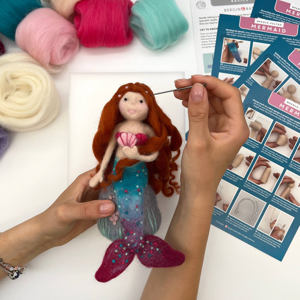 Kit de fieltro con aguja "Sirena" - Bergin & Bath 