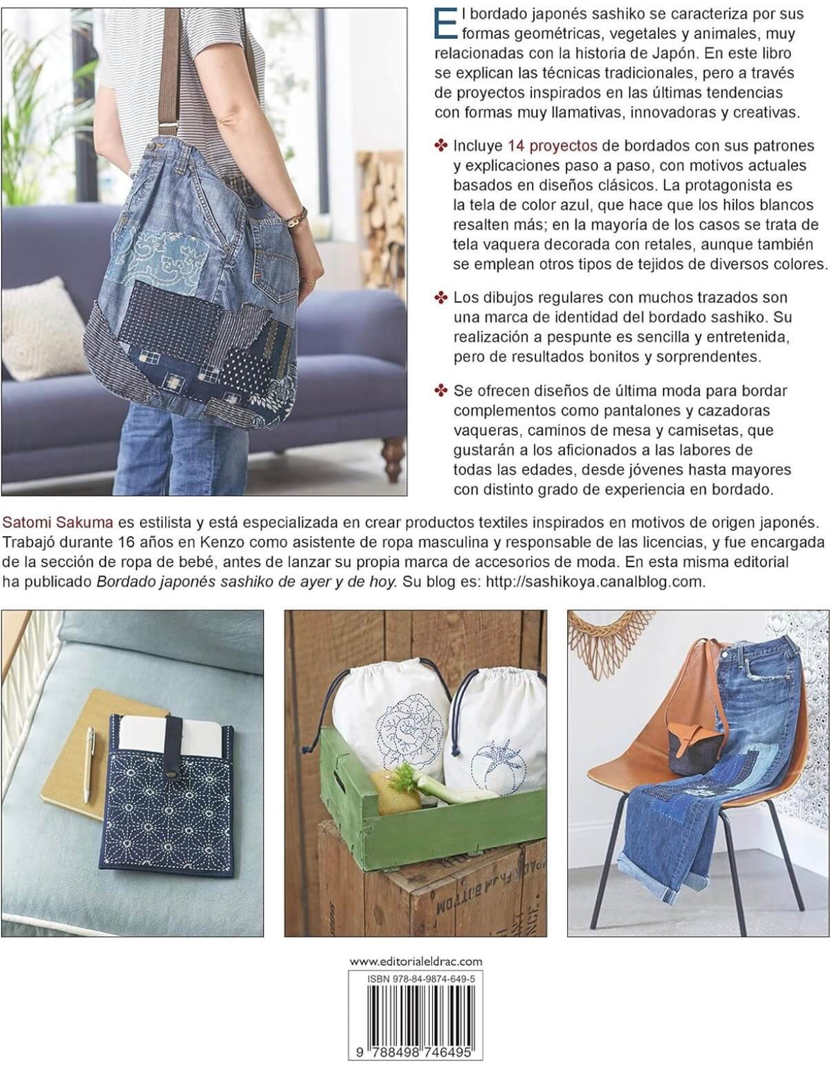 Libro “Accesorios de Sashiko. Proyectos de bordado japonés” de Satomi Sakuma