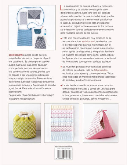 Libro “Bordado Sashiko Hitomezashi” de sashikonami