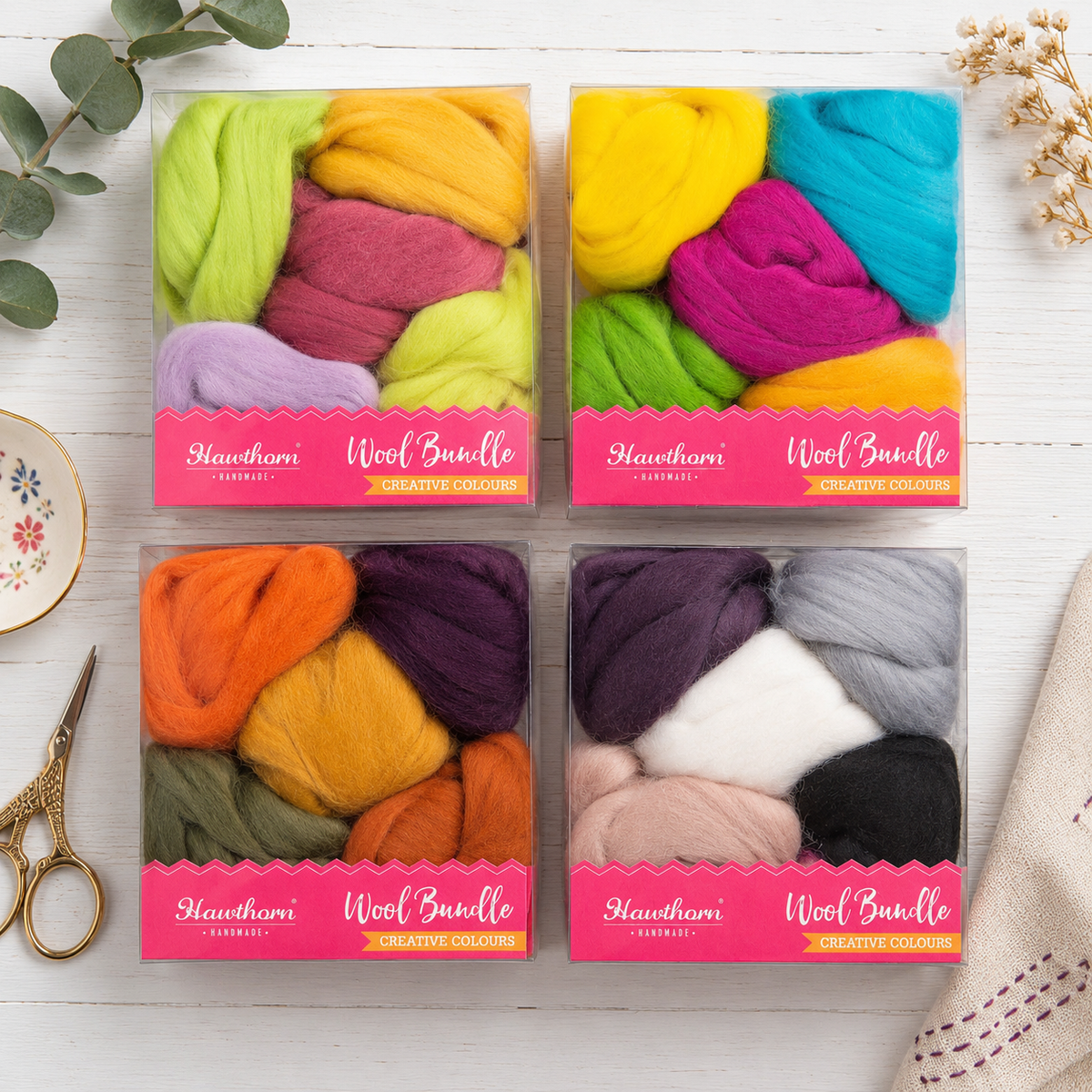 Lote de lana merino para fieltro con aguja | Hawthorn Handmade