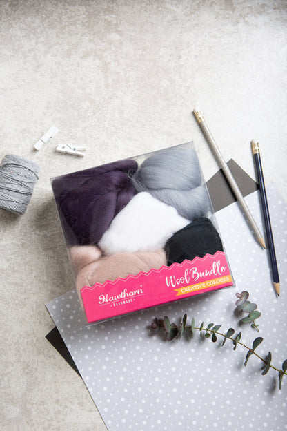 Lote de lana merino para fieltro con aguja | Hawthorn Handmade invierno