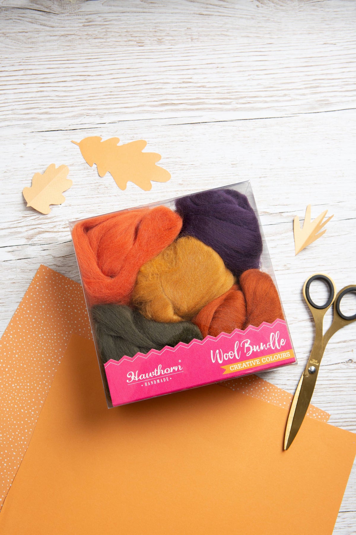 Lote de lana merino para fieltro con aguja | Hawthorn Handmade otoño