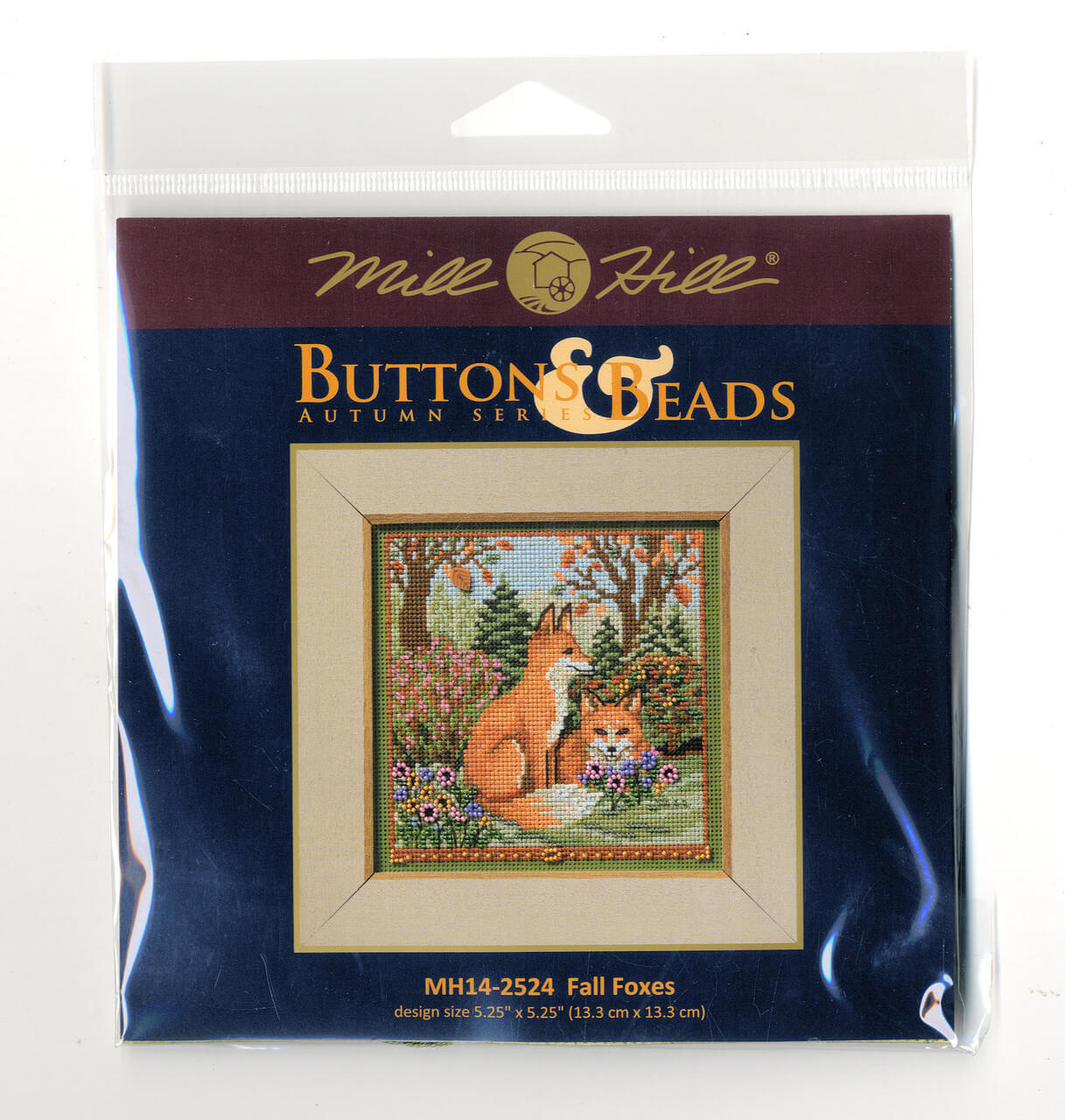 Kit de punto de cruz Fall Foxes de Mill Hill
