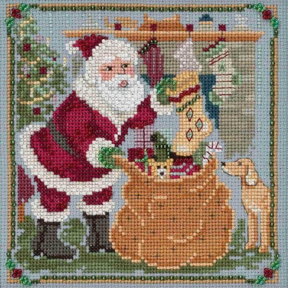 kit de punto de cruz mill hill a jolly good elf