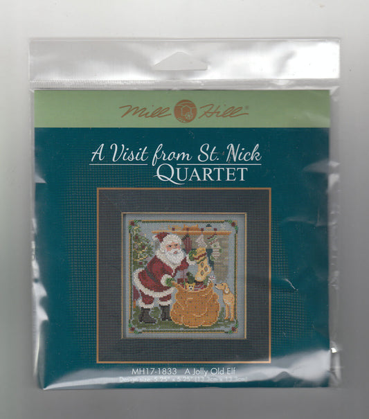 kit de punto de cruz mill hill a jolly good elf