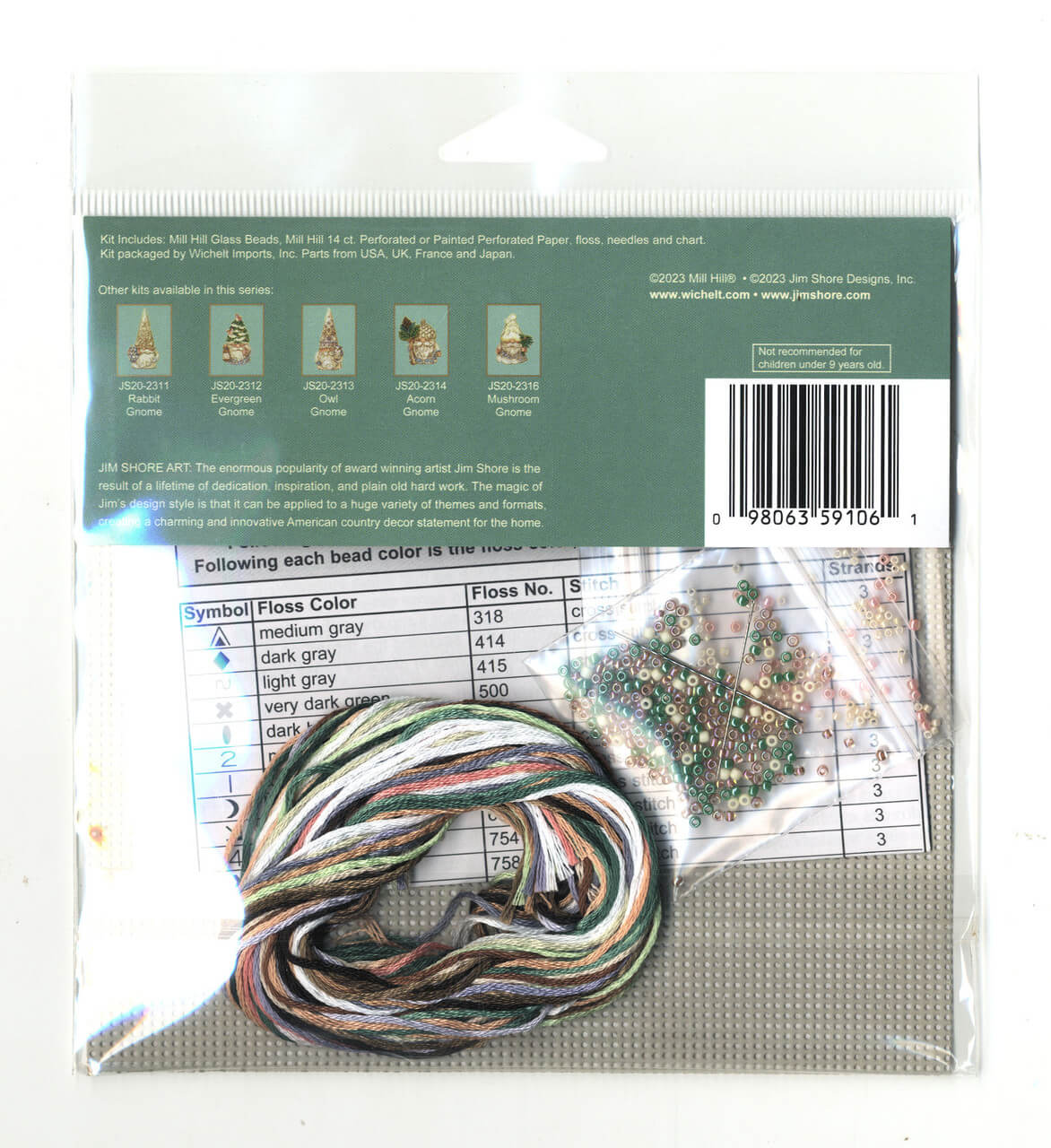 Kit de punto de cruz Pinecone Gnome de Mill Hill