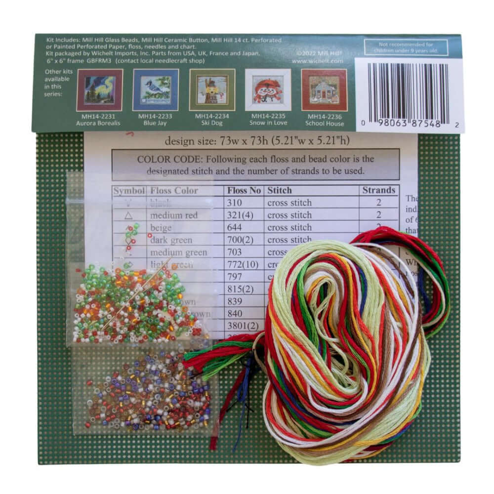 kit de punto de cruz mill hill santa's clothesline 