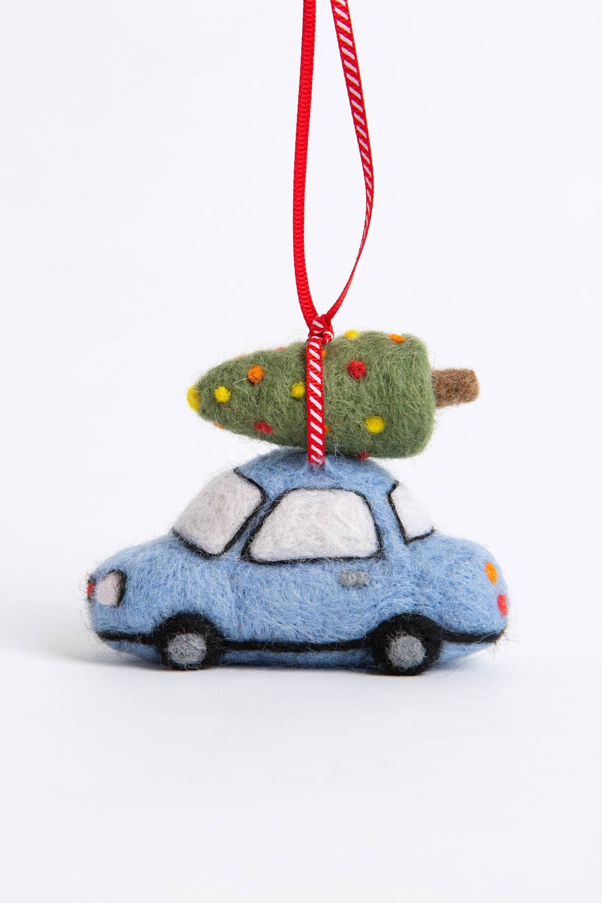 Mini kit de fieltro con aguja “Coche de Navidad” - Hawthorn Handmade