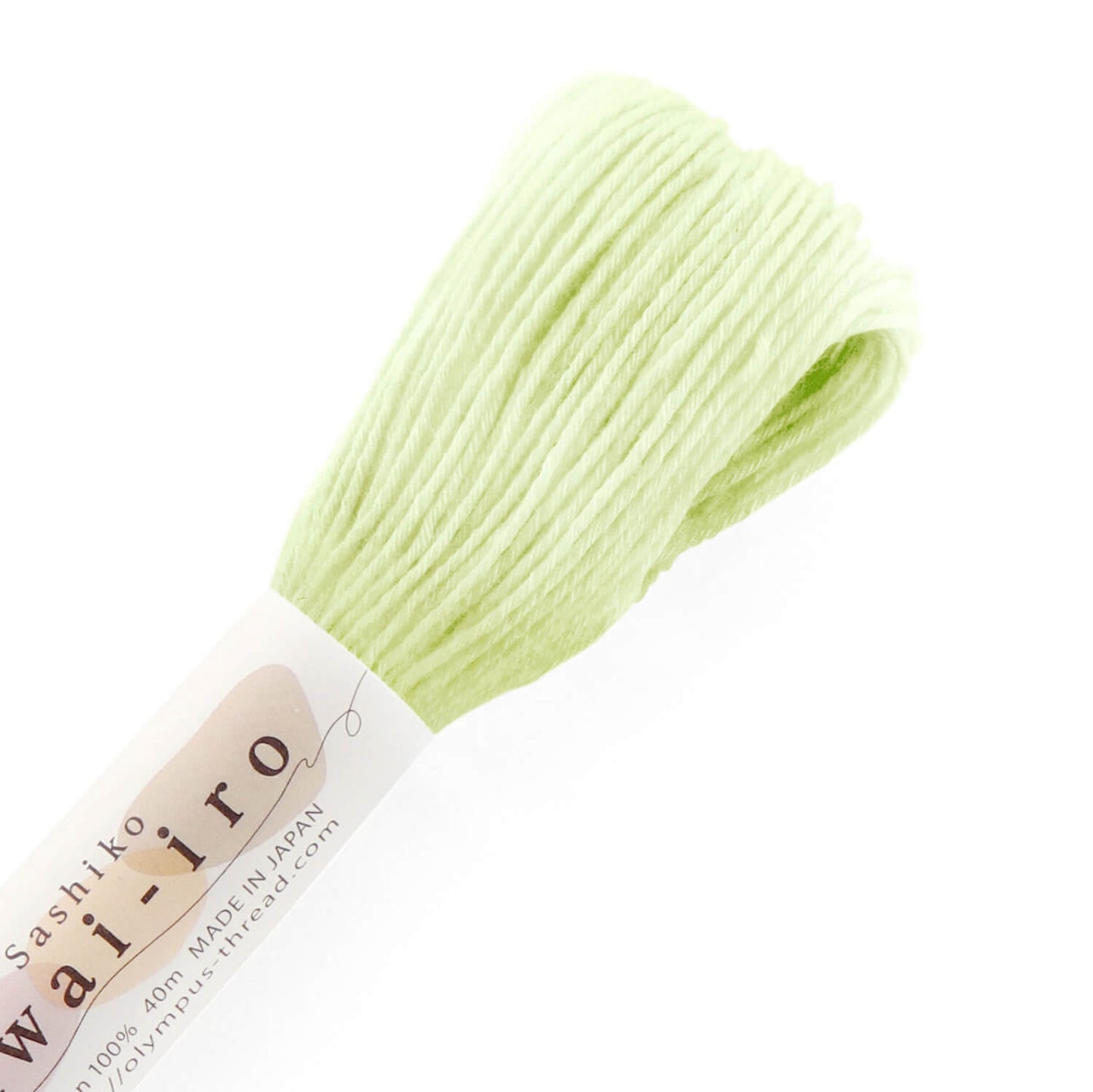 Olympus, madejas de hilo tonos pastel para Sashiko 40m - Awai-iro