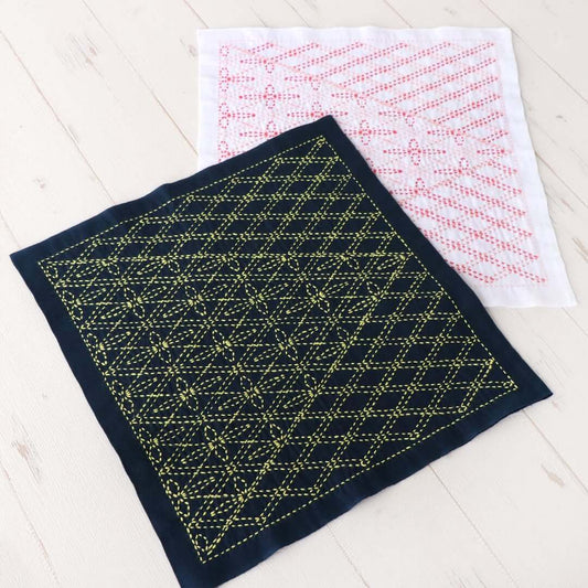 Olympus - Tela Hanafukin para Sashiko "Nagomi" con patrón impreso (varios diseños)
