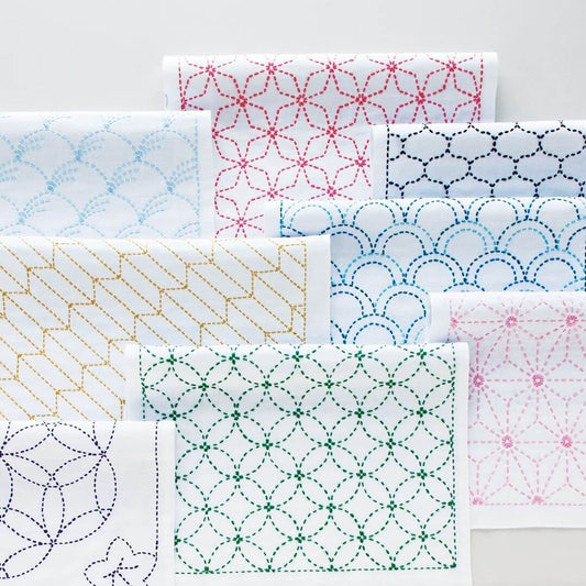 Olympus – Tela Hanafukin para Sashiko con patrón impreso (varios diseños)