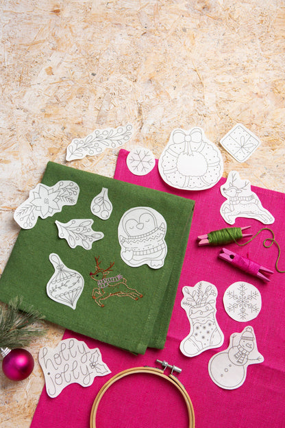 Pegatinas solubles para bordar “Christmas Cheer” - Hawthorn Handmade