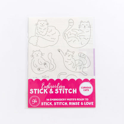 Pegatinas solubles para bordar “Curious Cats” - Hawthorn Handmade