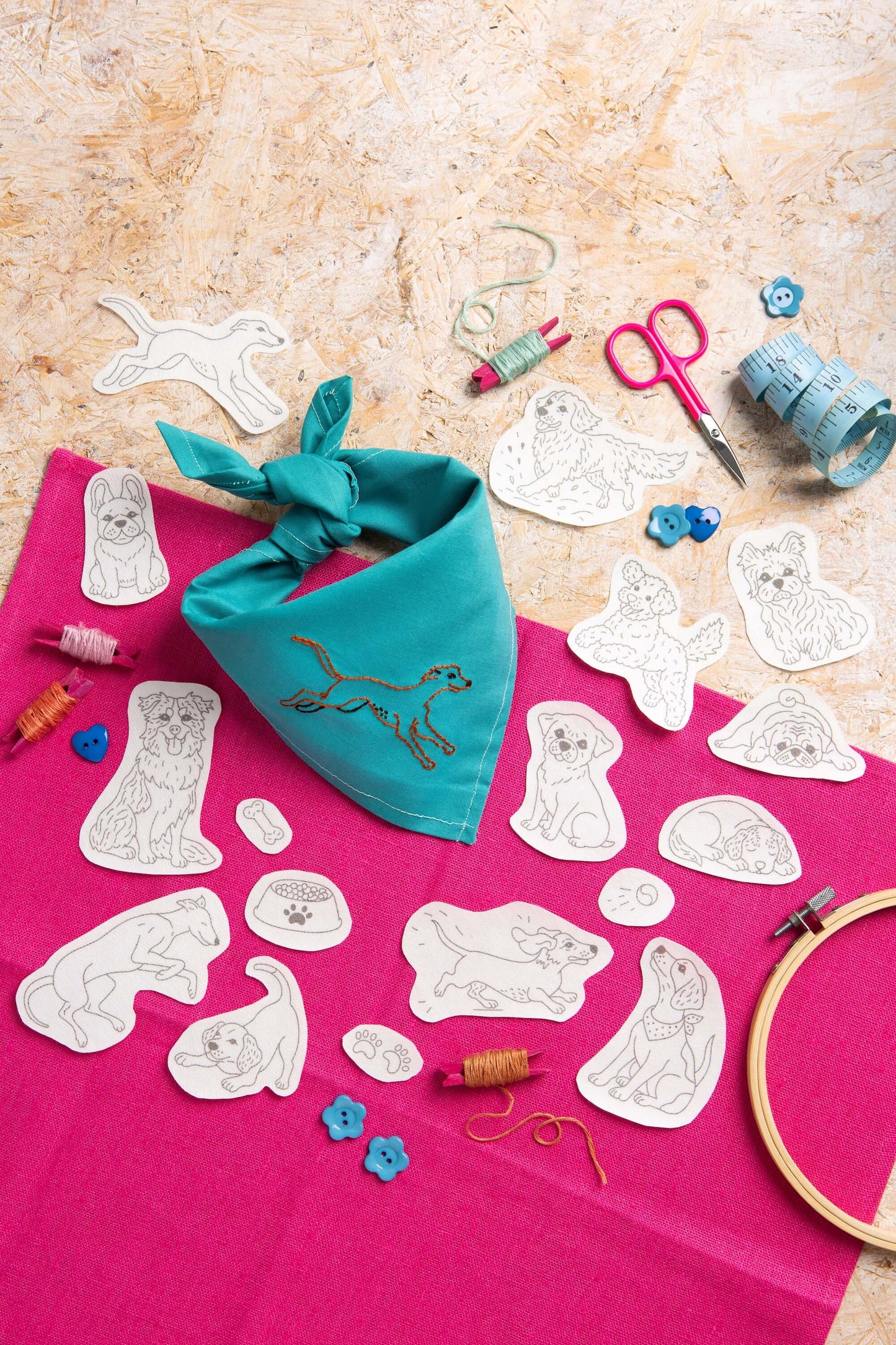 Pegatinas solubles para bordar “Dog Days” - Hawthorn Handmade