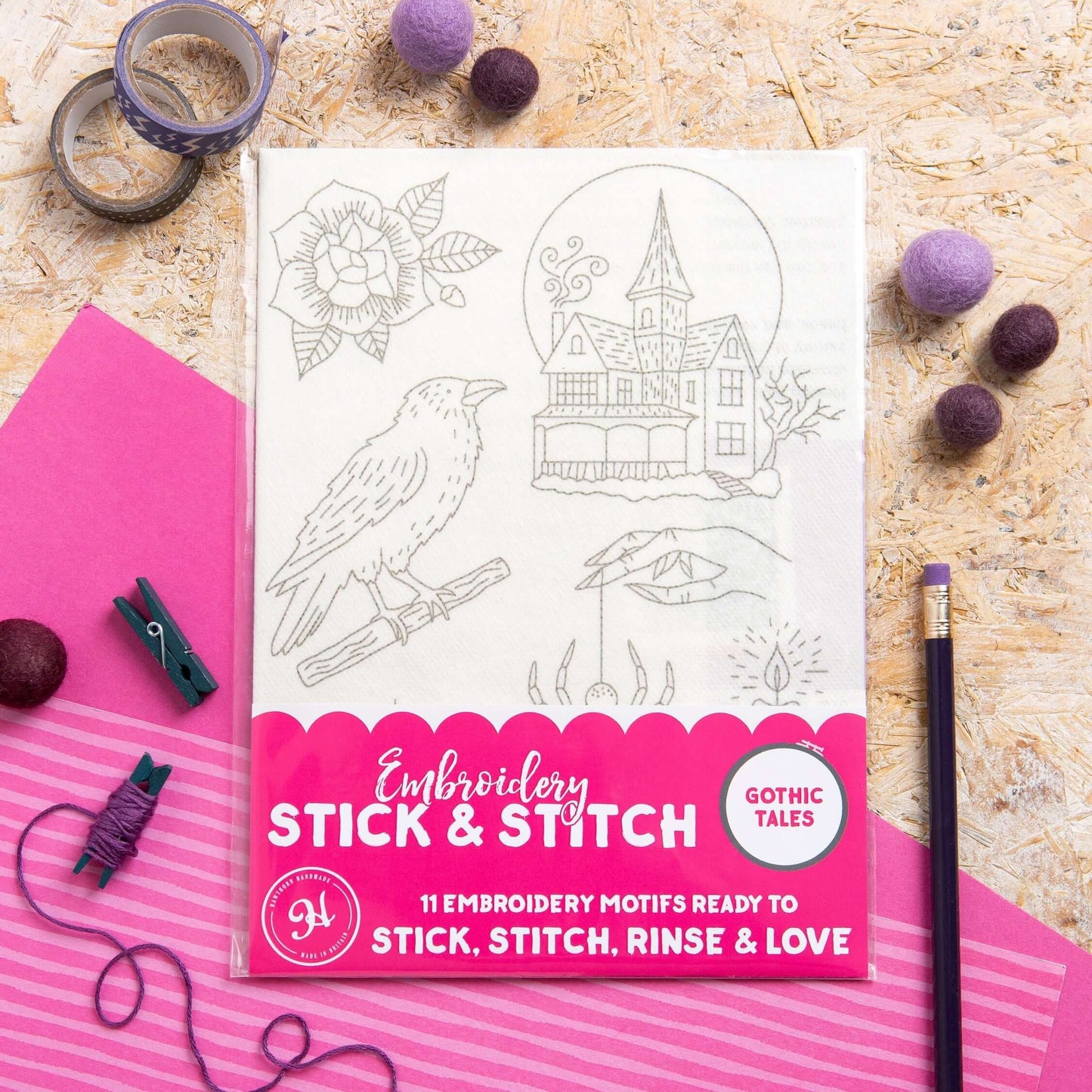Pegatinas solubles para bordar “Gothic Tales” - Hawthorn Handmade