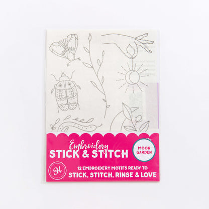 Pegatinas solubles para bordar “Moon Garden” - Hawthorn Handmade