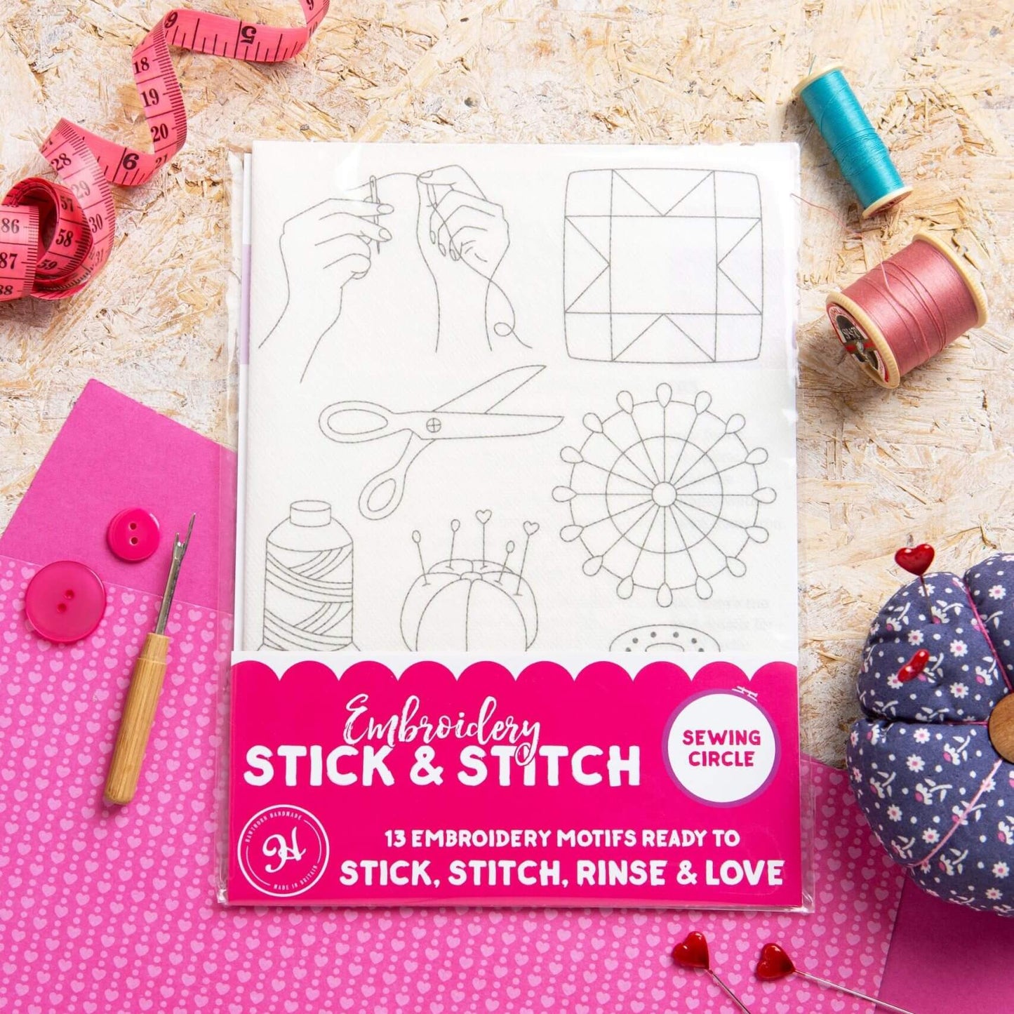 Pegatinas solubles para bordar “Sewing Circle” - Hawthorn Handmade