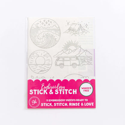 Pegatinas solubles para bordar “Wander Free” - Hawthorn Handmade