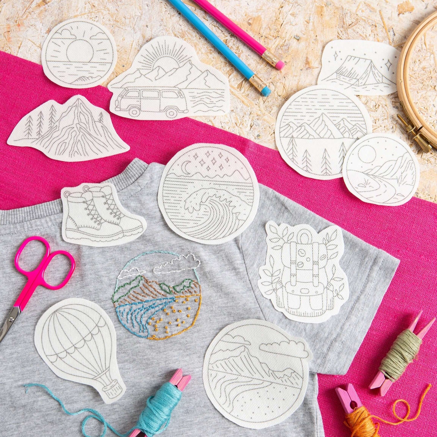 Pegatinas solubles para bordar “Wander Free” - Hawthorn Handmade