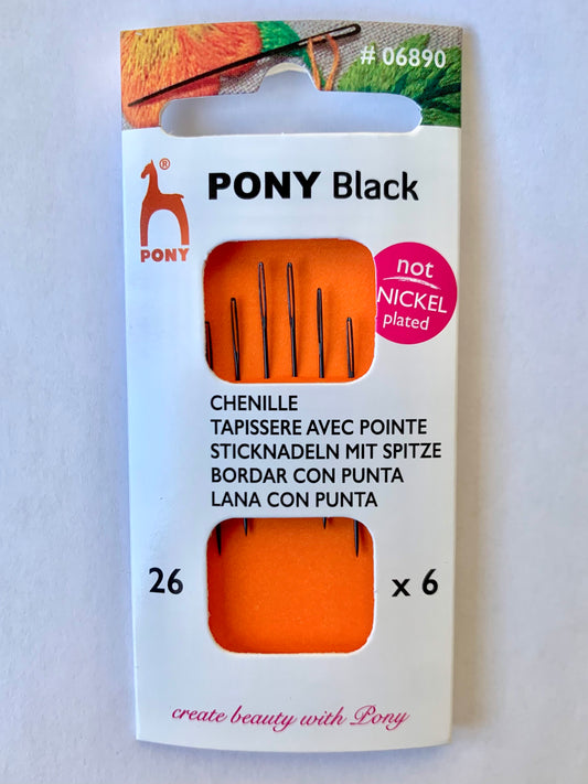 Pony Black hypoallergenic upholstery needles