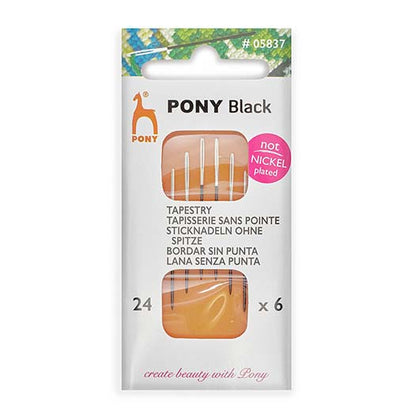 Pony Black agujas tapicería sin punta ojo blanco