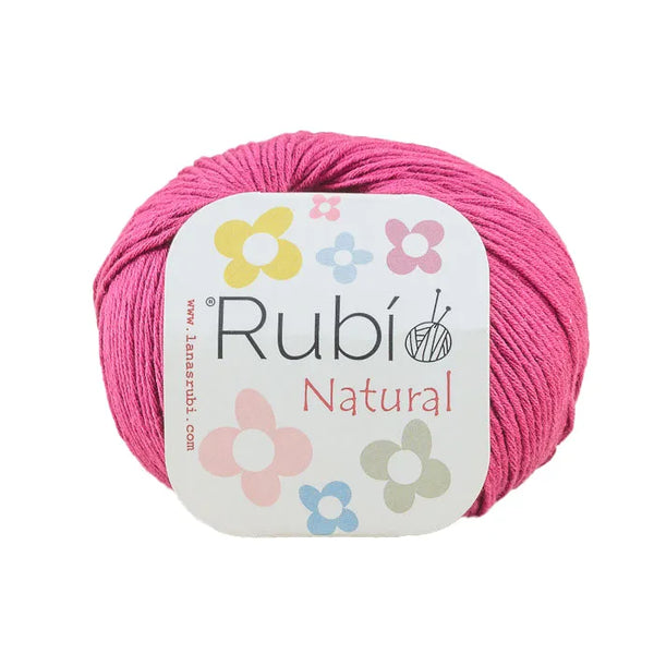 Rubí Natural – Hilo de algodón egipcio para punch needle, crochet y amigurumi