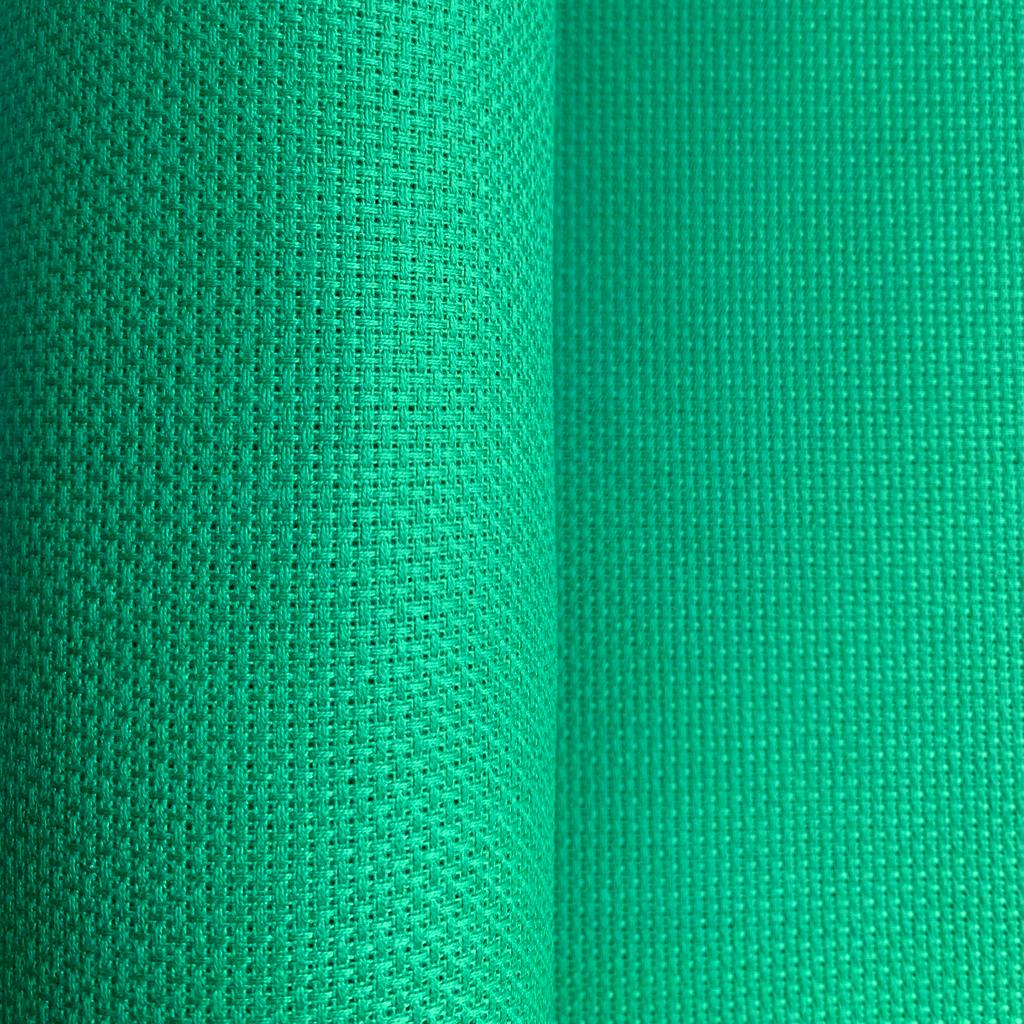 Aida fabric 14 count green by Zweigart