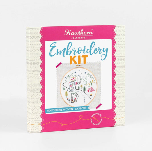 Kit de Bordado "Explore Nature" - Hawthorn Handmade | Wonderful Women Collection