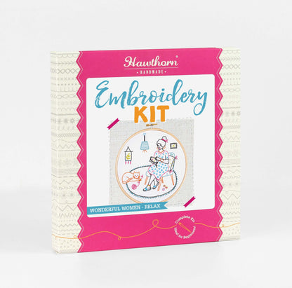 Kit de Bordado "Relax Embroidery" - Hawthorn Handmade | Wonderful Women Collection