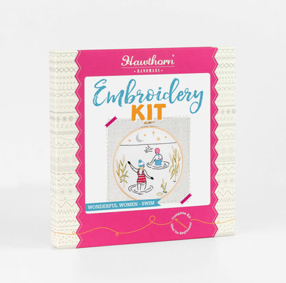 Kit de Bordado "Swim" - Hawthorn Handmade | Wonderful Women Collection