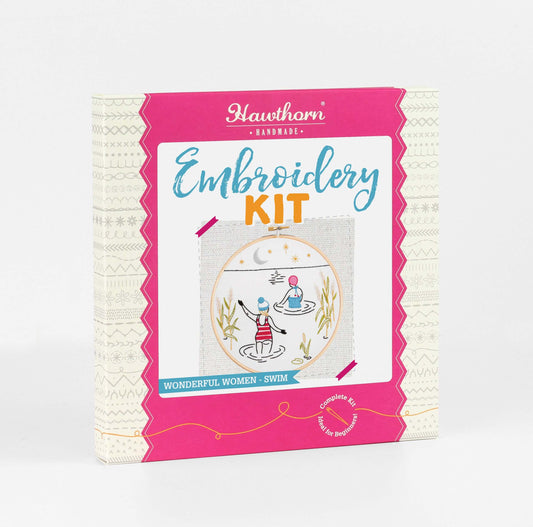 Kit de Bordado "Swim" - Hawthorn Handmade | Wonderful Women Collection