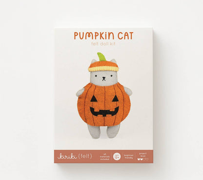 Kit Muñeco de Fieltro "Gato Calabaza" – Kiriki Press