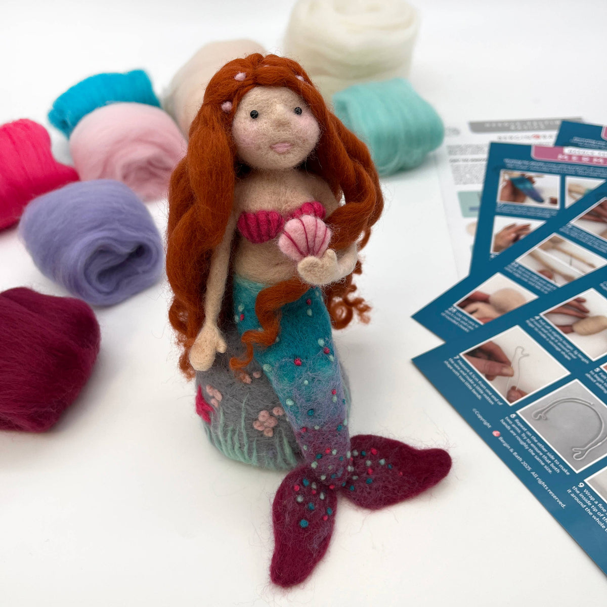 Kit de fieltro con aguja "Sirena" - Bergin & Bath 