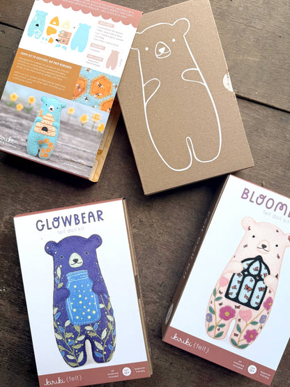Kit Muñeco de Fieltro "Oso Brillante" – Kiriki Press