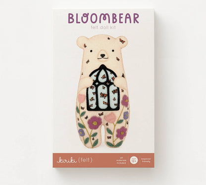 Kit Muñeco de Fieltro "Oso Floral" – Kiriki Press