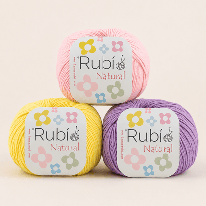 Rubí Natural – Hilo de algodón egipcio para punch needle, crochet y amigurumi