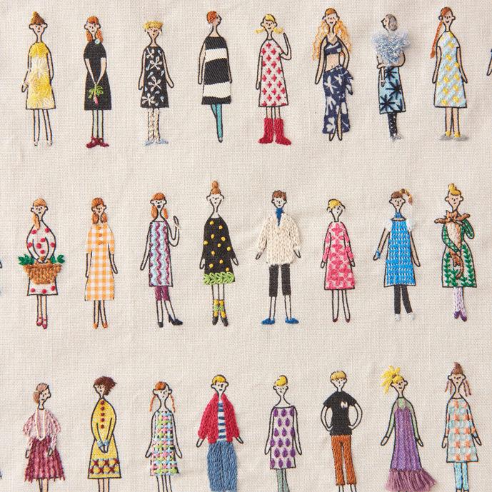 Embroidery fabric model "100 women" by Cosmo